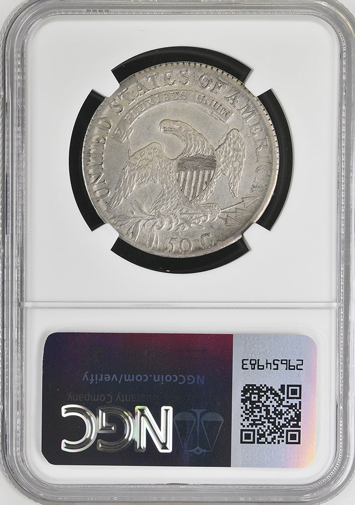 1814 50C Capped Bust NGC AU Details Cleaned