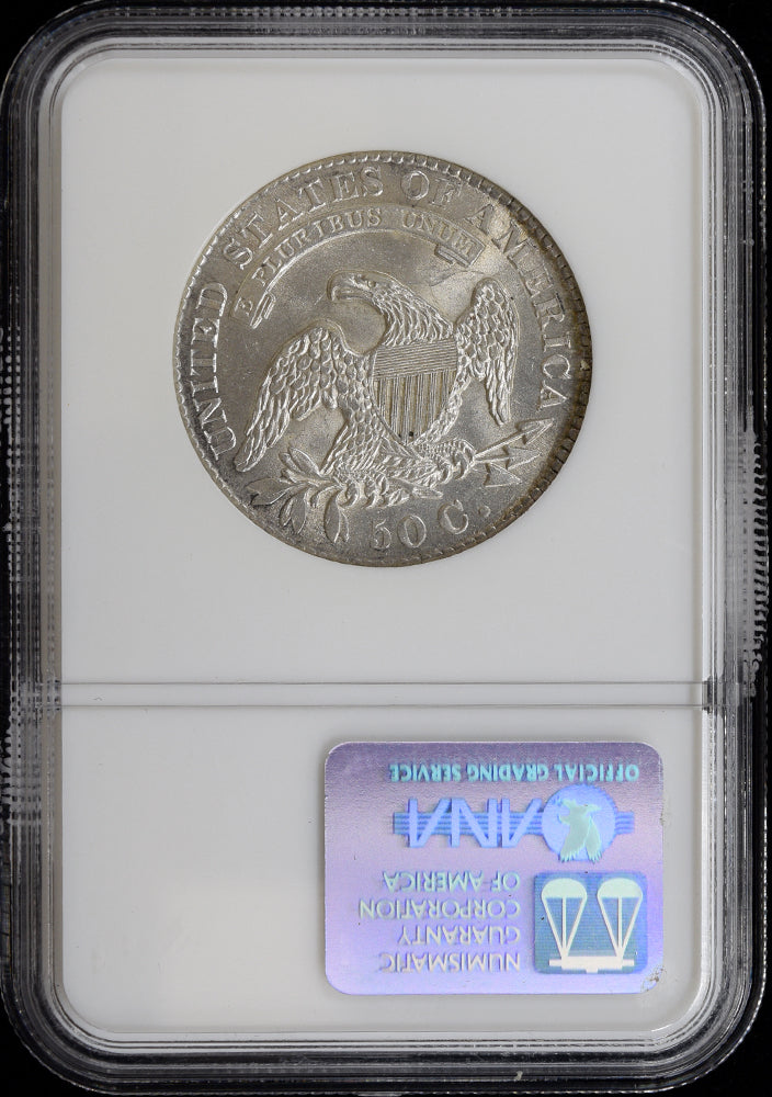 1830 50C Capped Bust NGC MS62 Frosty White BU