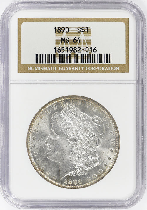 1890 $1 Morgan NGC MS64