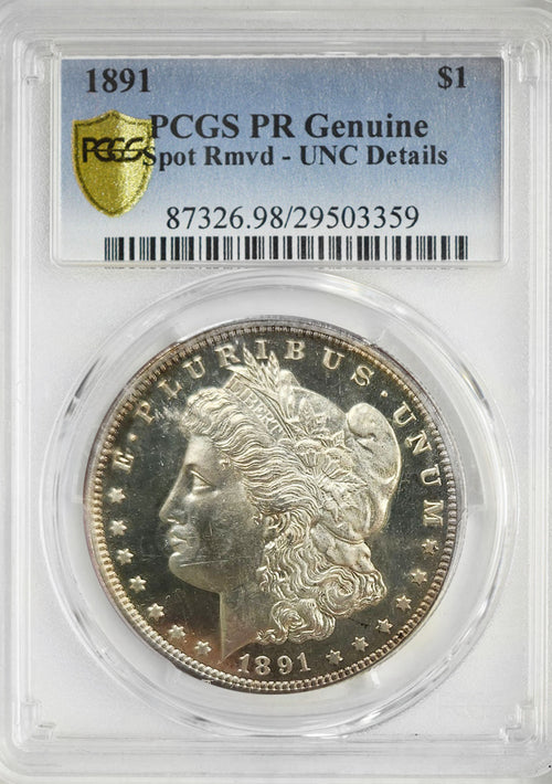 1891 $1 Morgan PCGS PROOF Genuine Near Gem!