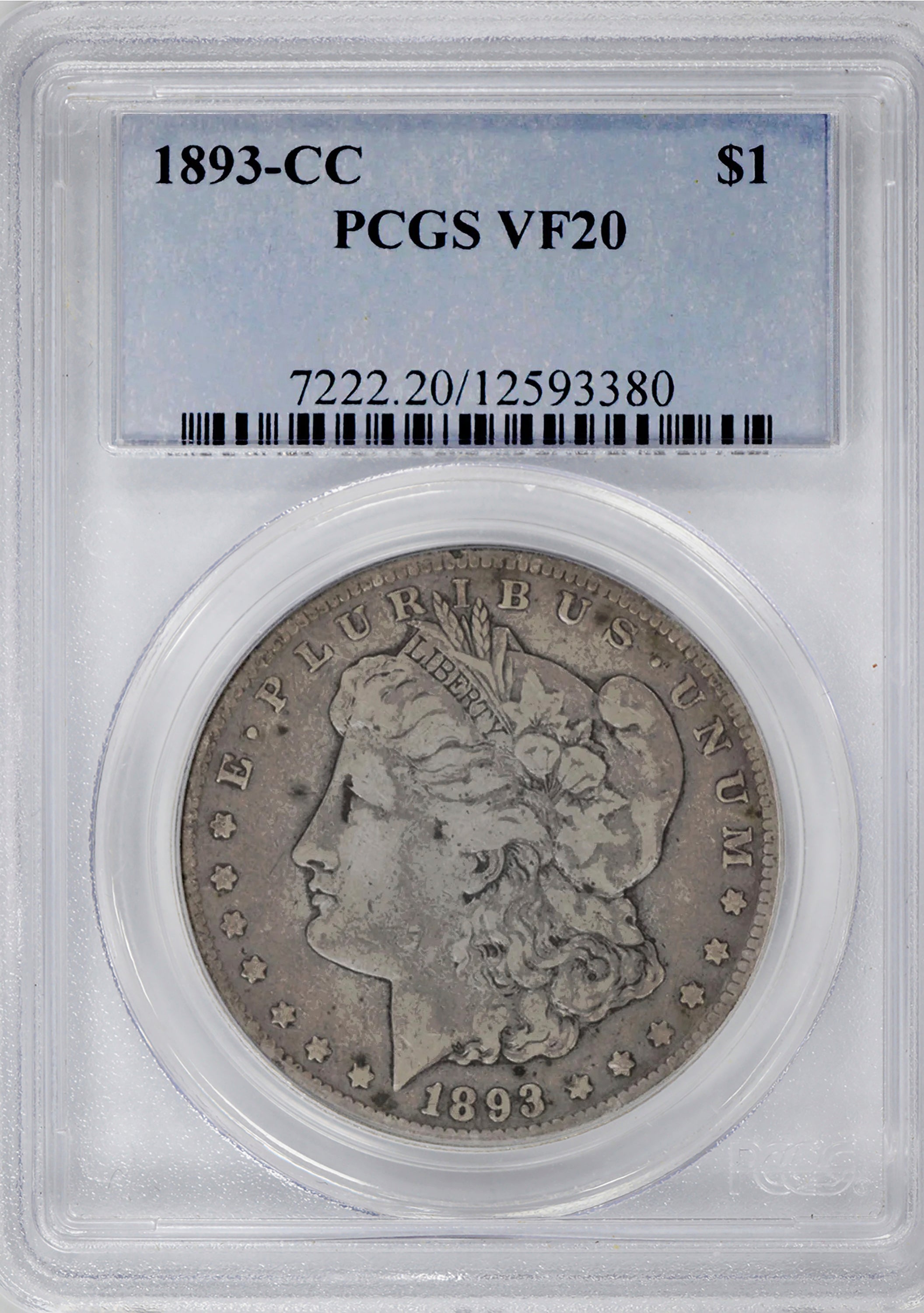 1893-CC $1 Morgan PCGS VF20