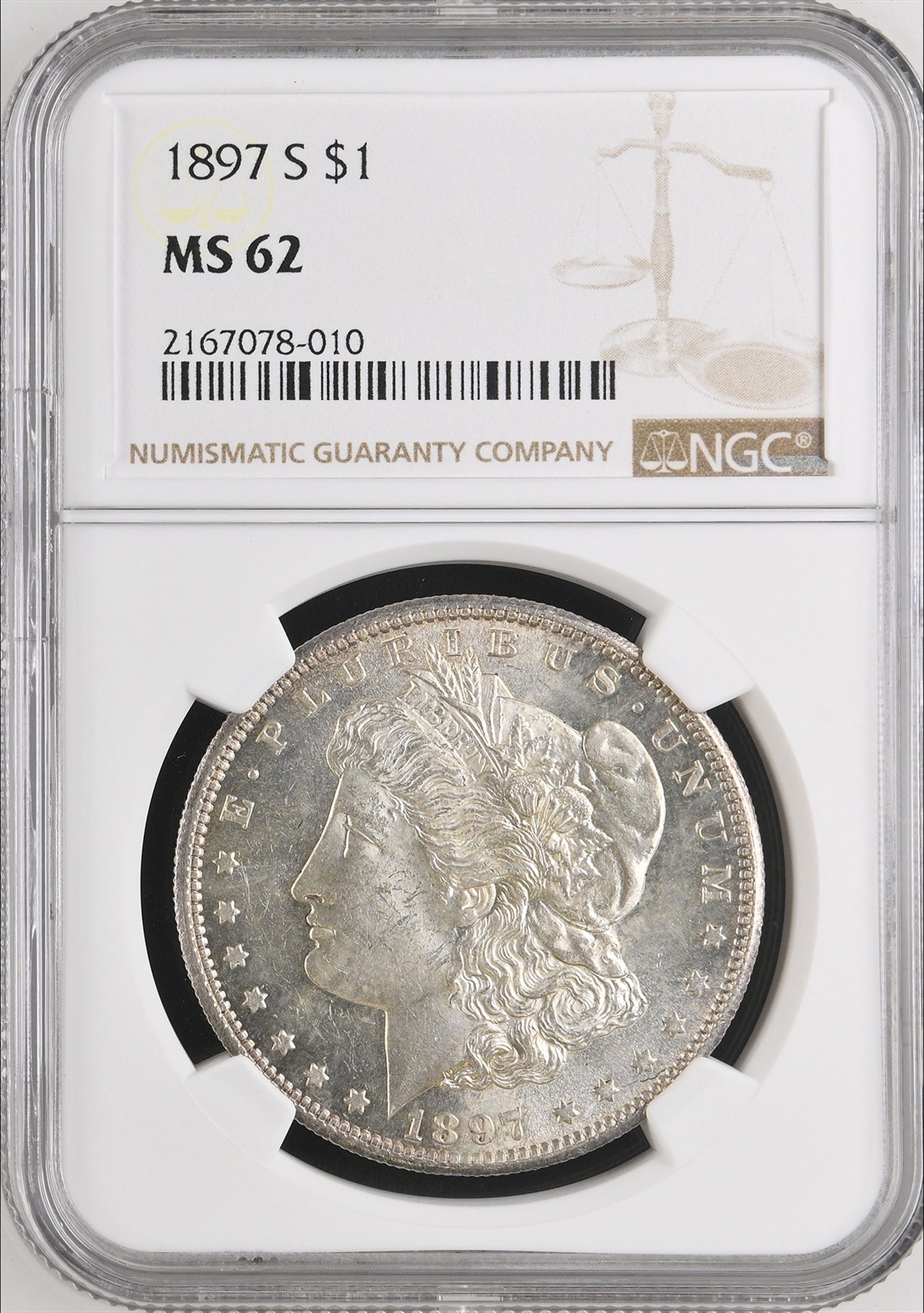 1897-S $1 Morgan NGC MS62