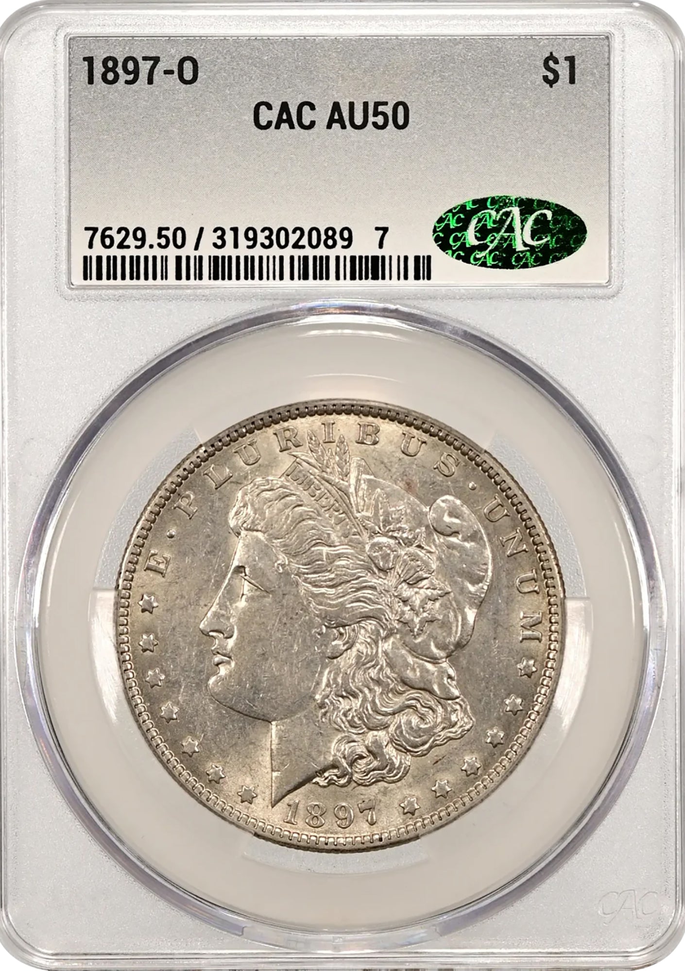 1897-O $1 Morgan CACG AU50