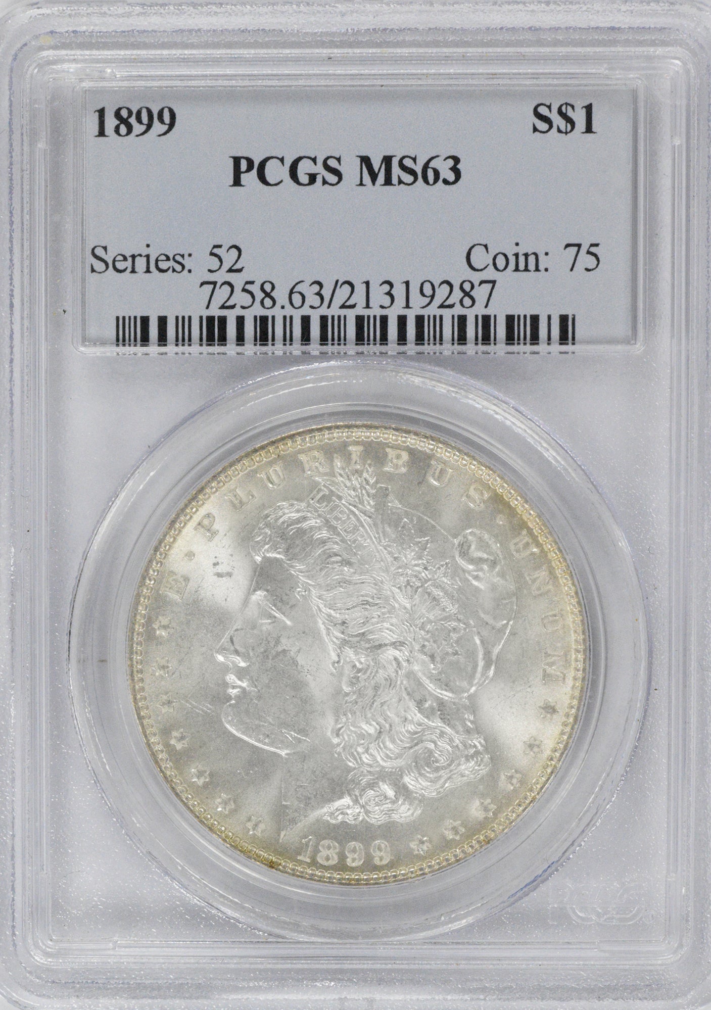 1899 $1 Morgan PCGS MS63