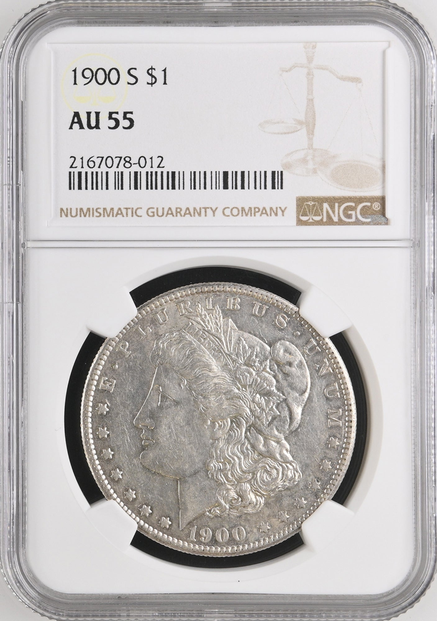 1900-S $1 Morgan NGC AU55