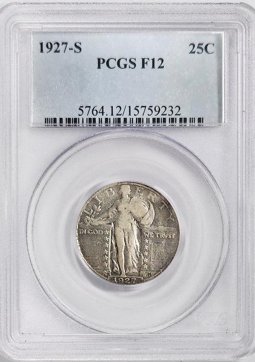 1927-S 25C Standing Liberty PCGS F12