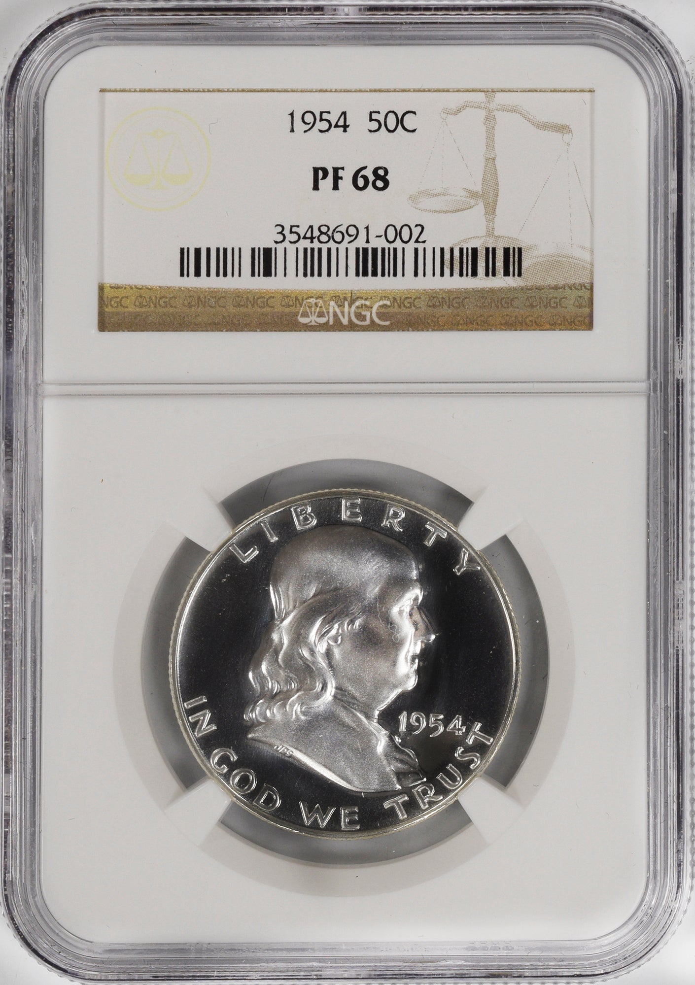 1954 50C Franklin NGC PF68