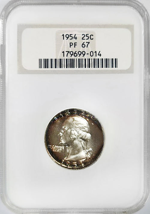 1954 25C Washington NGC PF67