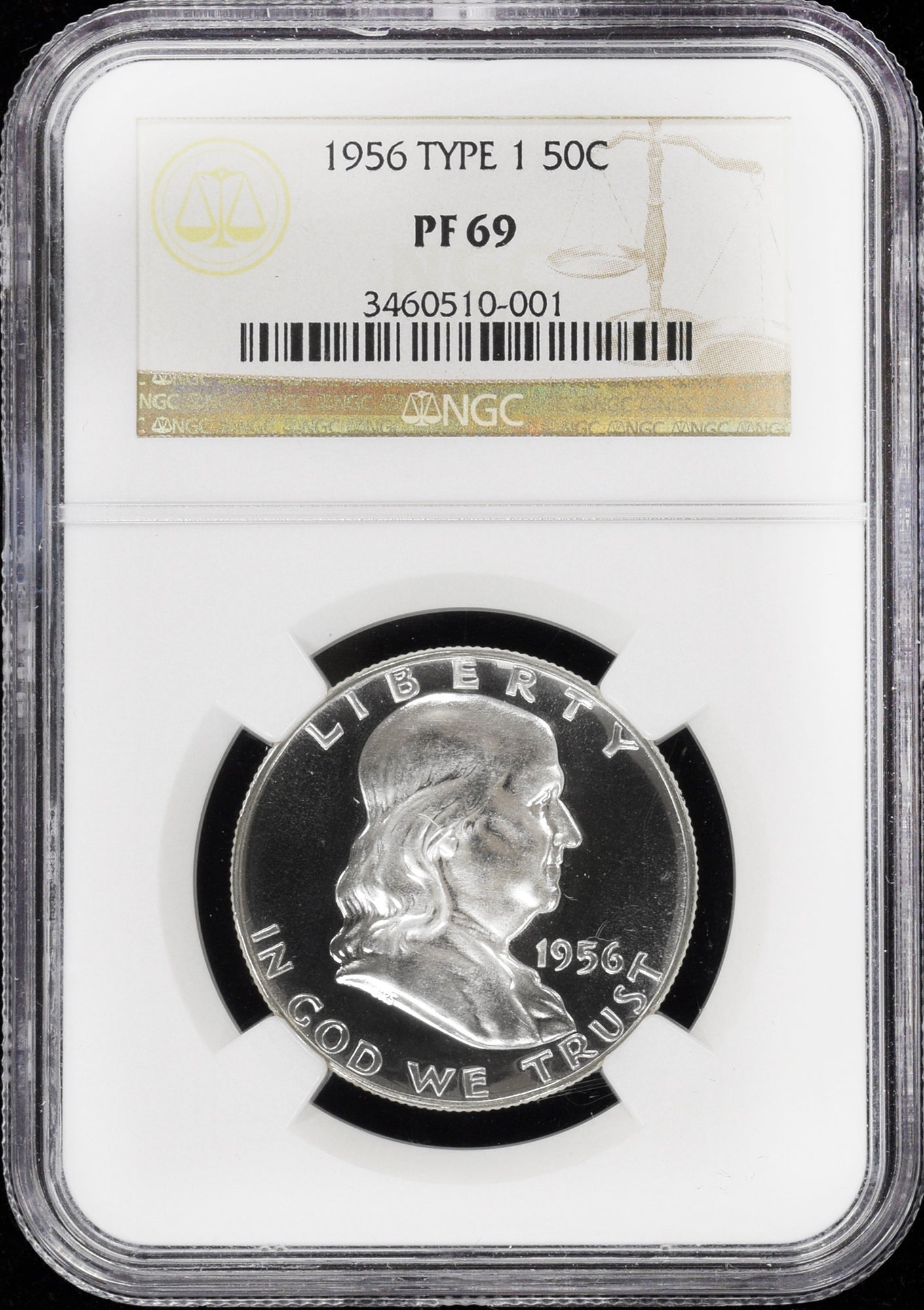 1956 Type 1 50C Franklin NGC PF69