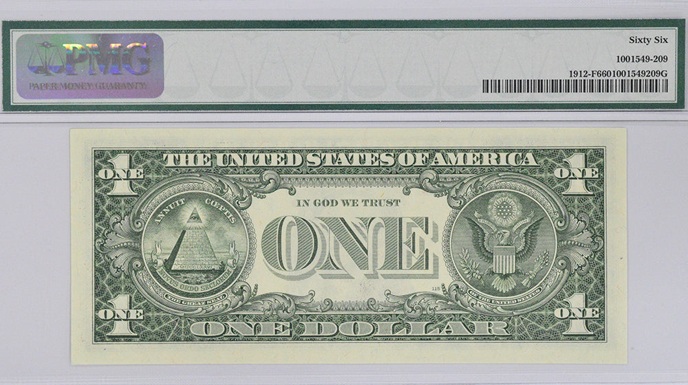 Series 1981A $1 FRN Atlanta PMG 66 Gem Unc. Mismatched Serial Number Error 998/988