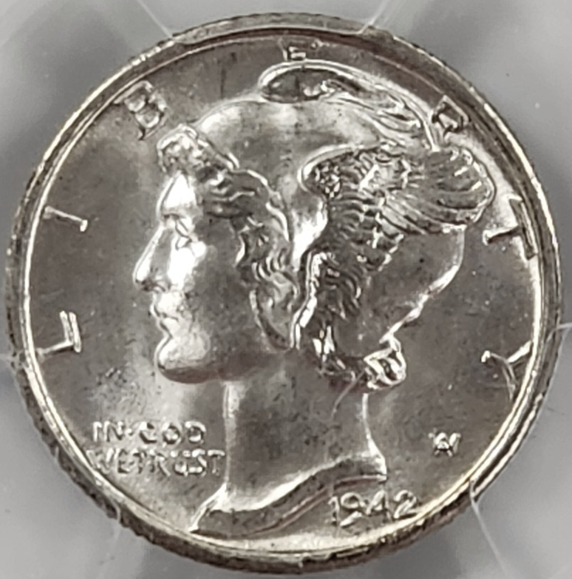 1942-S 10C Mercury PCGS MS66+FB CAC