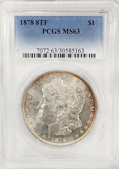1878 8TF $1 Morgan PCGS MS63