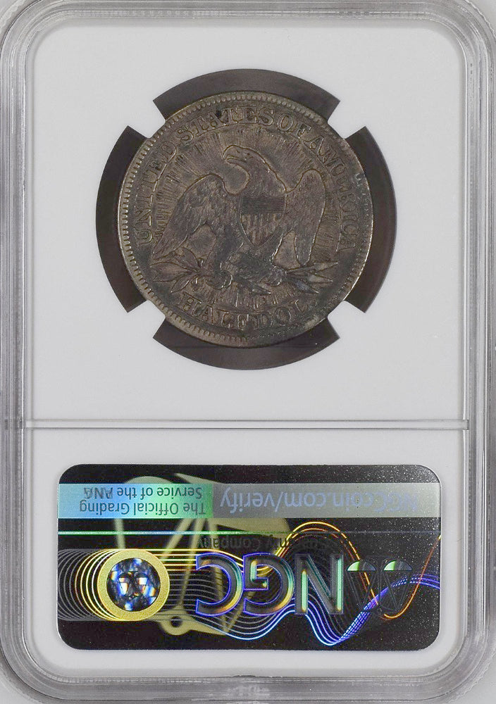 1853 50C Seated Liberty Arrows & Rays NGC AU Details Cleaned