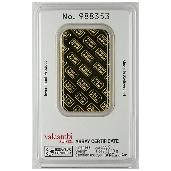 1 oz Gold Bar (Brands of our Choice)