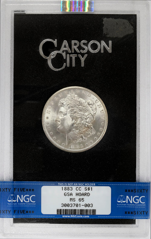 1883-CC $1 GSA Morgan NGC MS65 with Box and COA