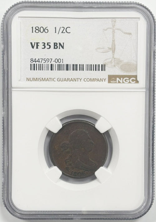 1806 1/2C NGC VF35 BN