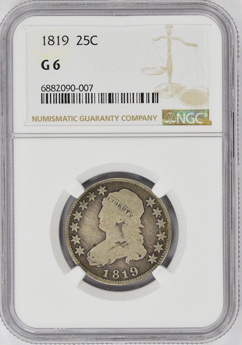 1819 25C Capped Bust NGC G6