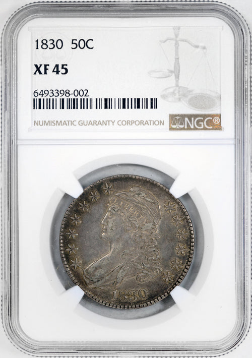 1830 50C Capped Bust NGC XF45