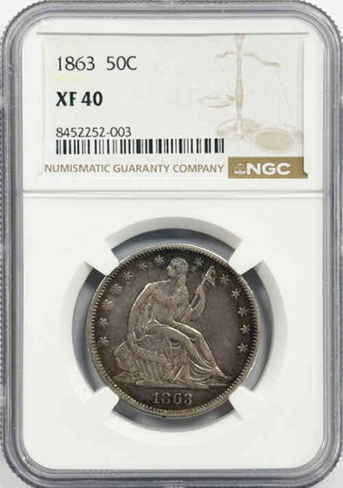 1863 50C NGC XF40