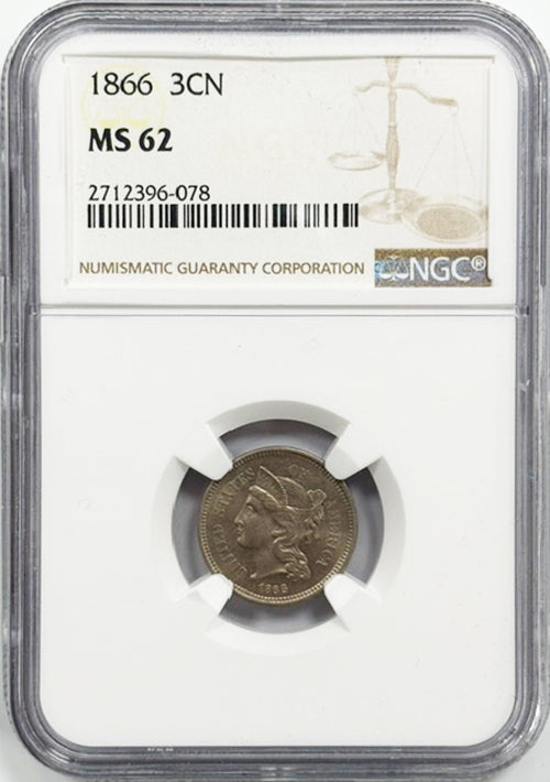 1866 3CN NGC MS62