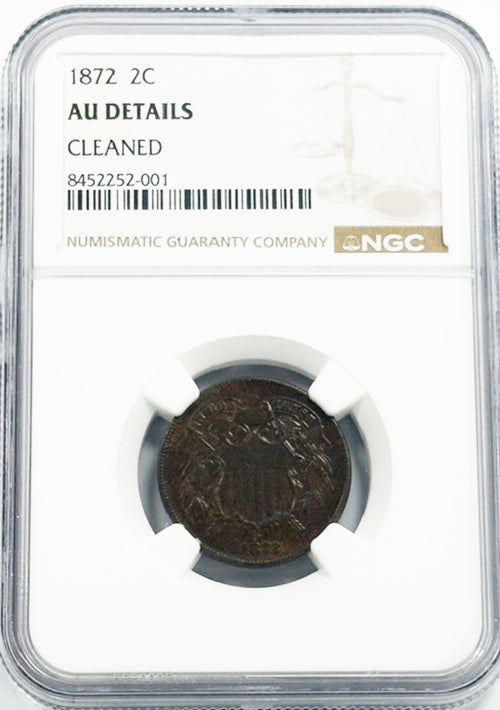 1872 2C NGC AU Details Cleaned