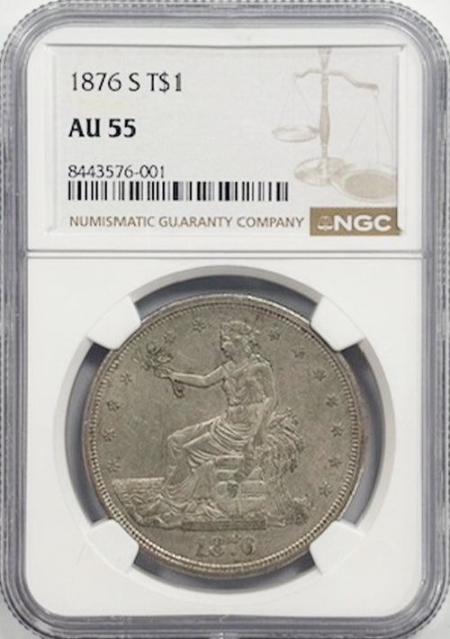 1876 S T$1 NGC AU55