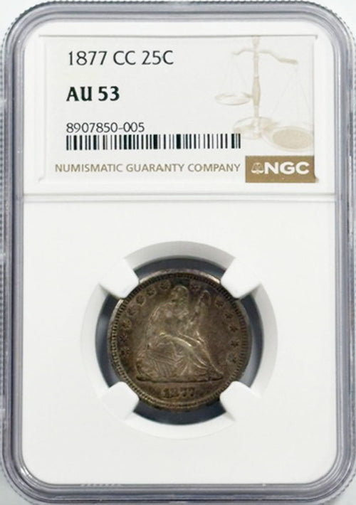1877 CC 25C NGC AU53