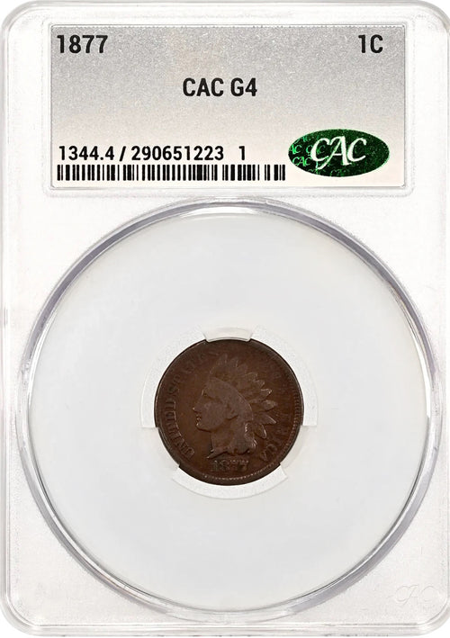 1877 1C Indian CAC G4
