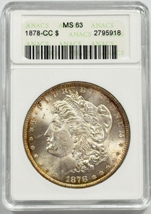 1878-CC $1 ANACS MS63