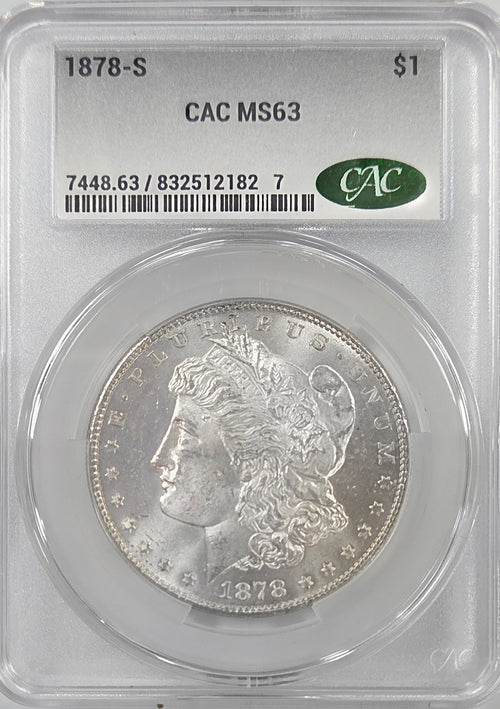 1878-S $1 Morgan CAC MS63