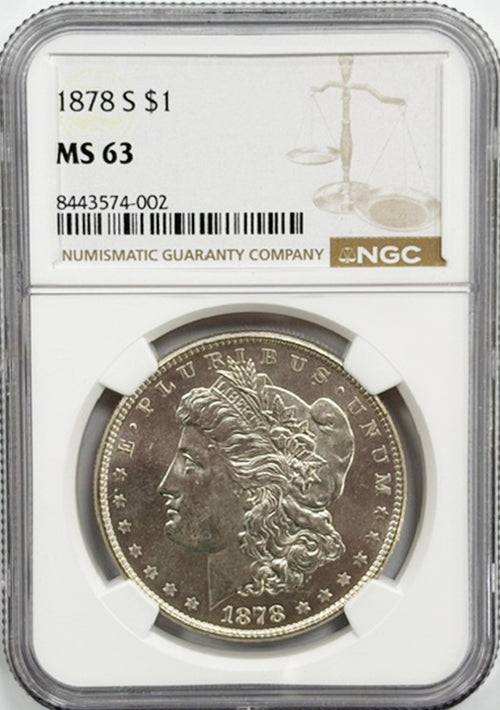 1878 S $1 NGC MS63