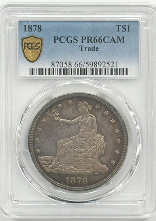 1878 T$1 PCGS PR66CAM Trade