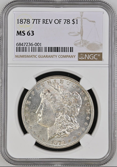 1878 7T/F REV of 78 $1 Morgan NGC MS63