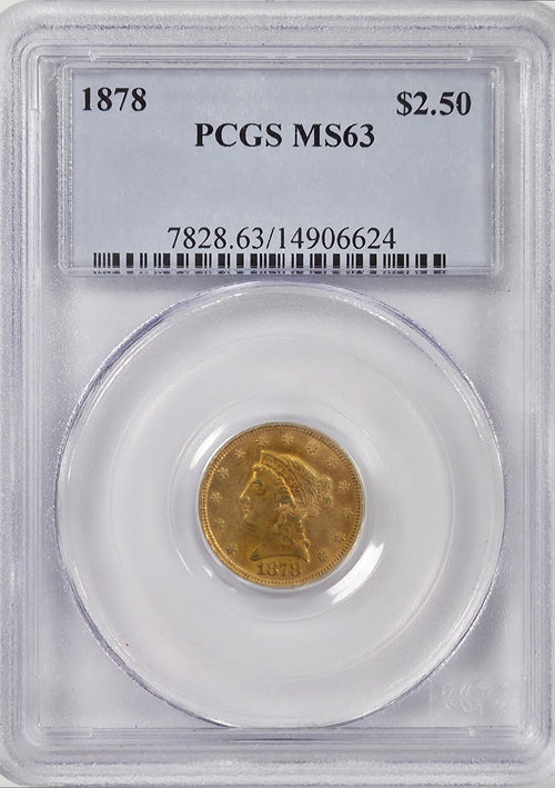 1878 $2.50 Gold Liberty PCGS MS63