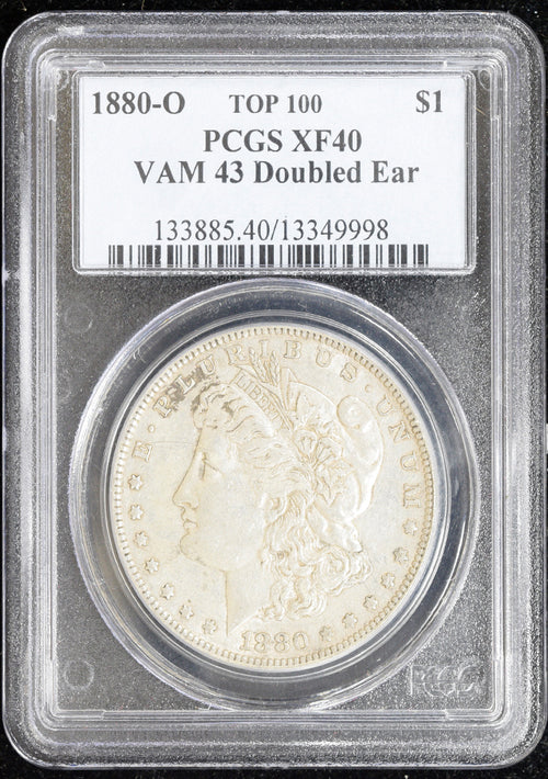 1880-O $1 Morgan Top 100 PCGS XF40 VAM 43 Doubled Ear