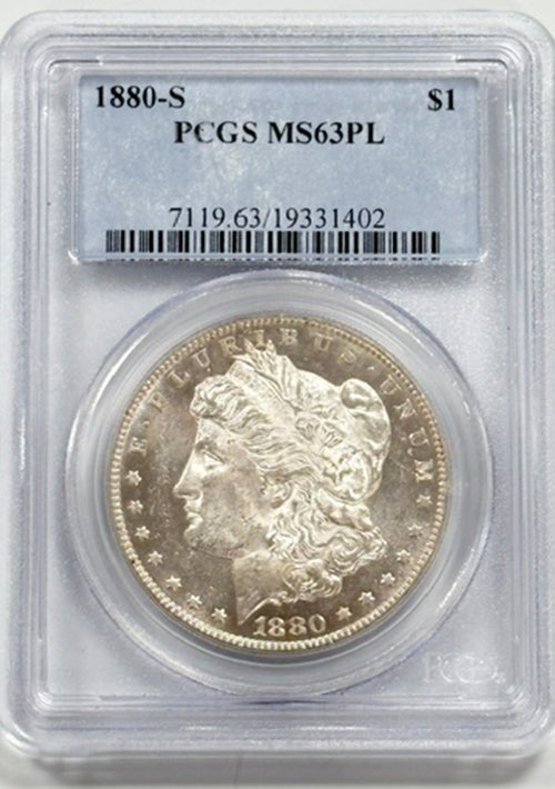 1880-S $1 PCGS MS63 PL