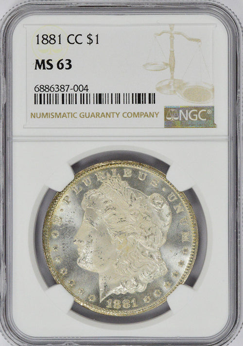 1881-CC $1 Morgan NGC MS63 PQ