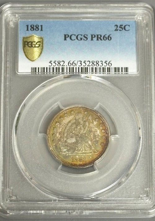 1881 25C PCGS PR66