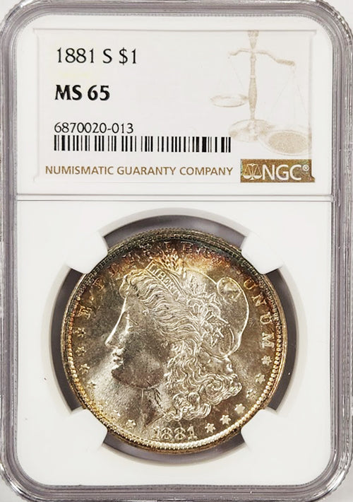 1881-S $1 Morgan NGC MS65