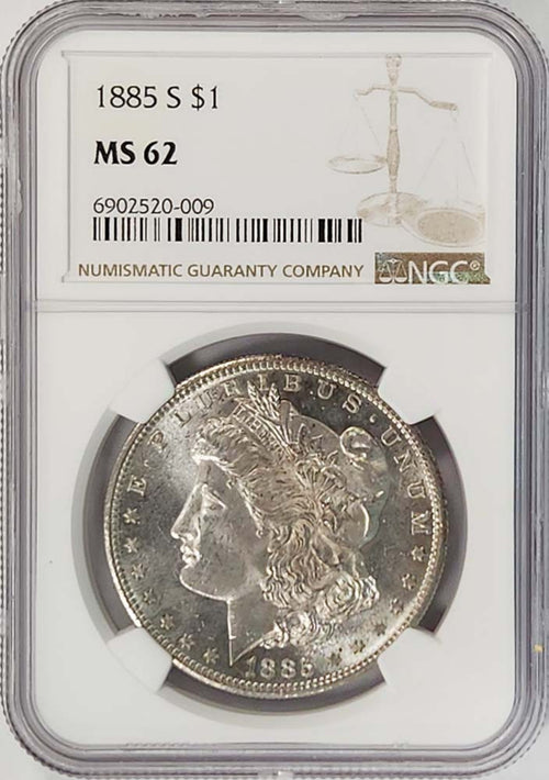 1885-S $1 Morgan NGC MS62