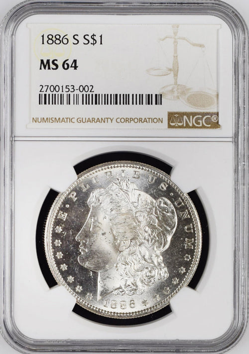 1886-S $1 Morgan NGC MS64