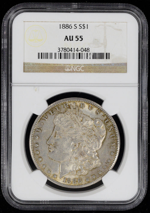 1886 S S$1 NGC AU55 Very Original