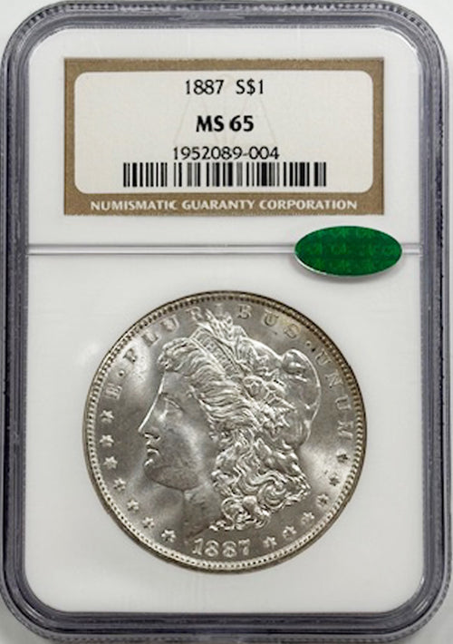 1887 S$1 NGC MS65 CAC