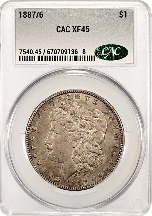 1887/6 $1 Morgan CAC XF45