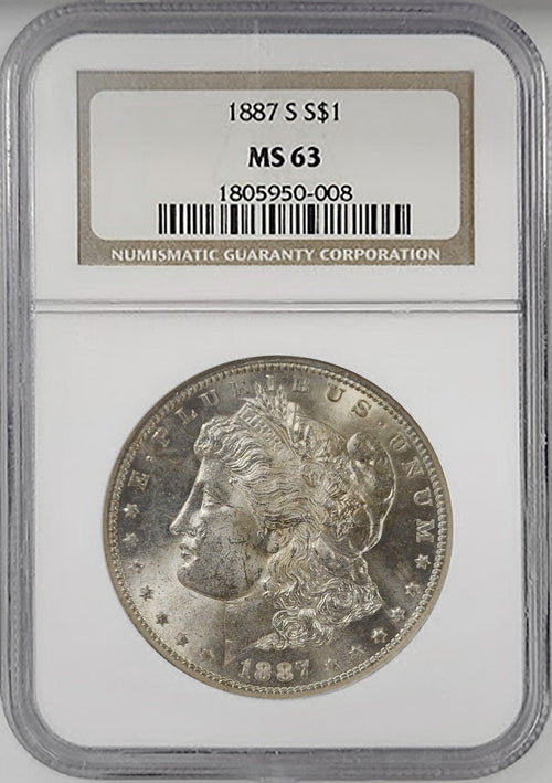 1887-S $1 Morgan NGC MS63