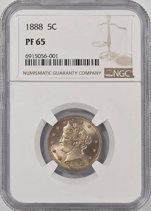 1888 5C Liberty Head V Nickel NGC PF65