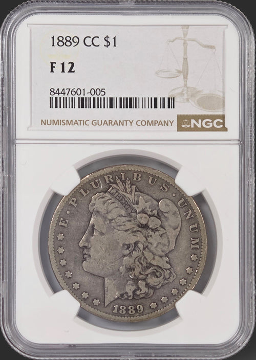 1889-CC $1 Morgan NGC F12