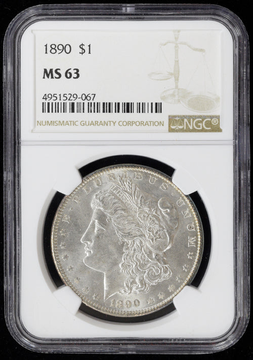 1890 $1 NGC MS63