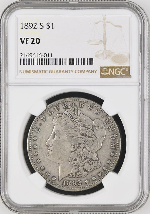 1892-S $1 Morgan NGC VF20