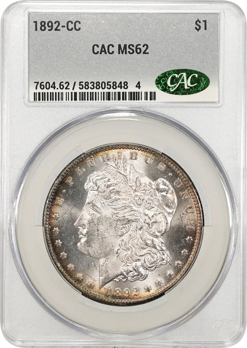1892-CC $1 Morgan CACG MS62